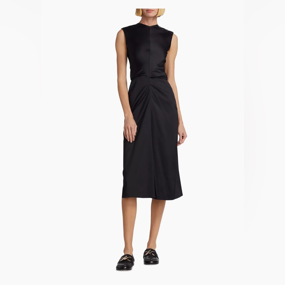 Proenza Schouler Ella Black Satin Dress